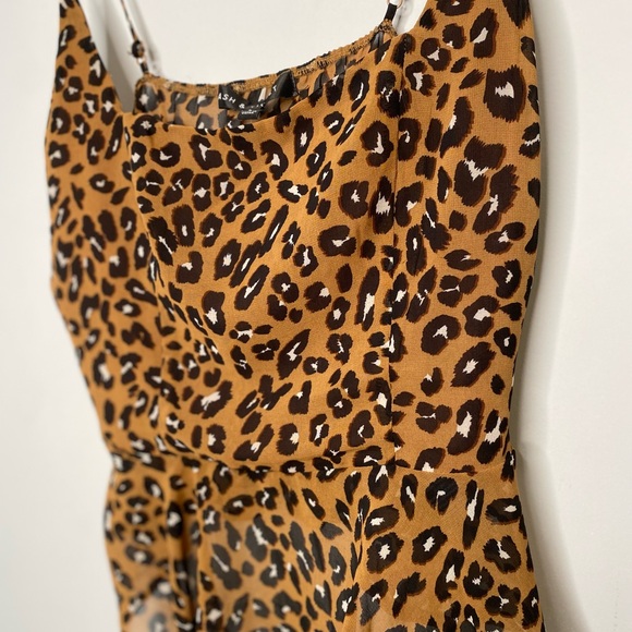 Ash & Violet Leopard Print Spaghetti Strap Crop Top Chic - Picture 3 of 5